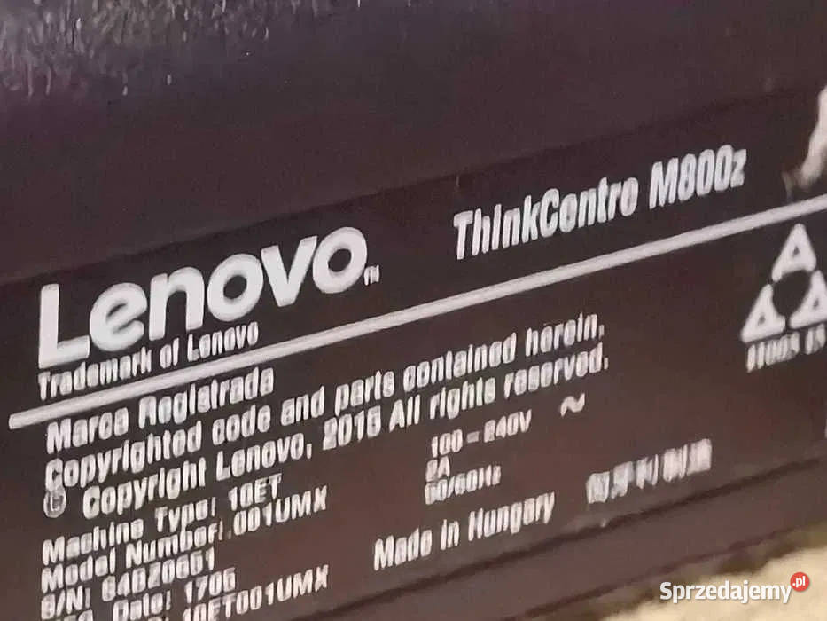Komputer AIO Lenovo M800z i5 6400 8GB RAM 240GB Liczba rdzeni procesora 6 Kraków