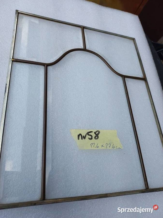 58 Witraż frontu starego zegara szafki szkło Antyki, Sztuka, Kolekcje Tczew