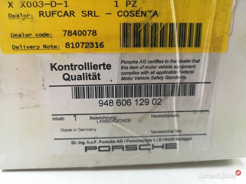 SONDA LAMBDA PORSCHE CAYENNE 45 20032007 ORI ASO
