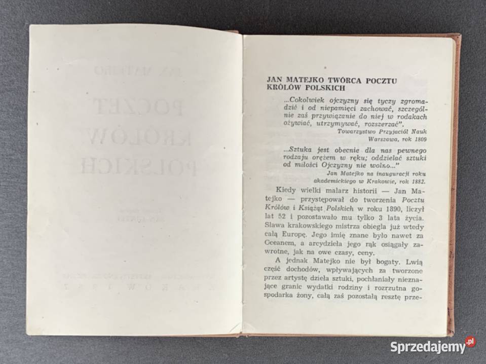 Poczet Królów Polskich Jan Matejko Stalowa Wola sprzedam
