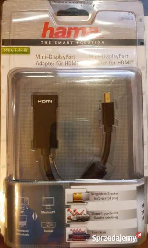 Hama adapter miniDP mini Display Port do HDMI przejściówki Warszawa
