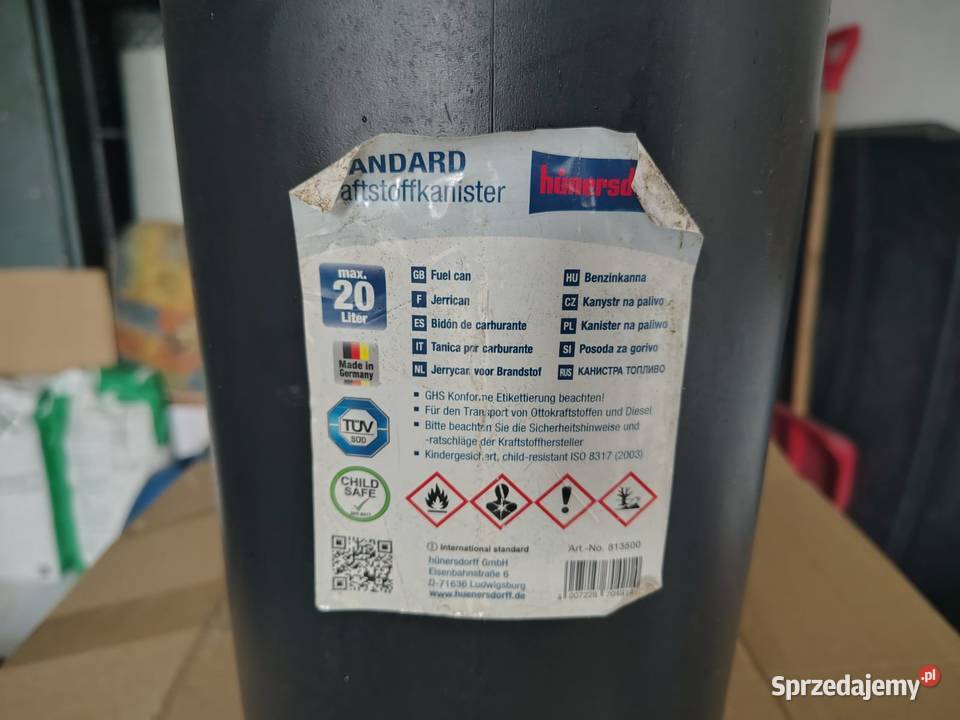 Niemiecki Kanister 20l na paliwo Hnersdorff Krotoszyn