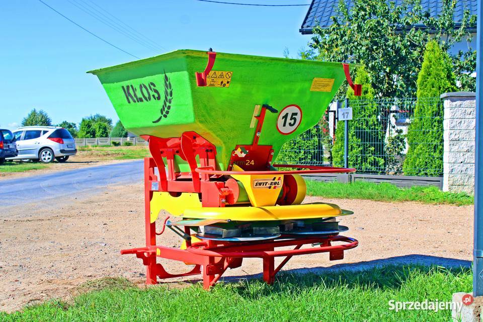 Rozsiewacz taśmowy KŁOS 600L 2 tarczowy Łomża