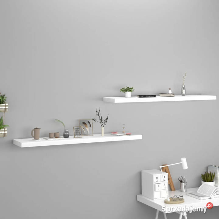 Półki ścienne 2 białe 120x235x38 MDF WM323821 Warszawa