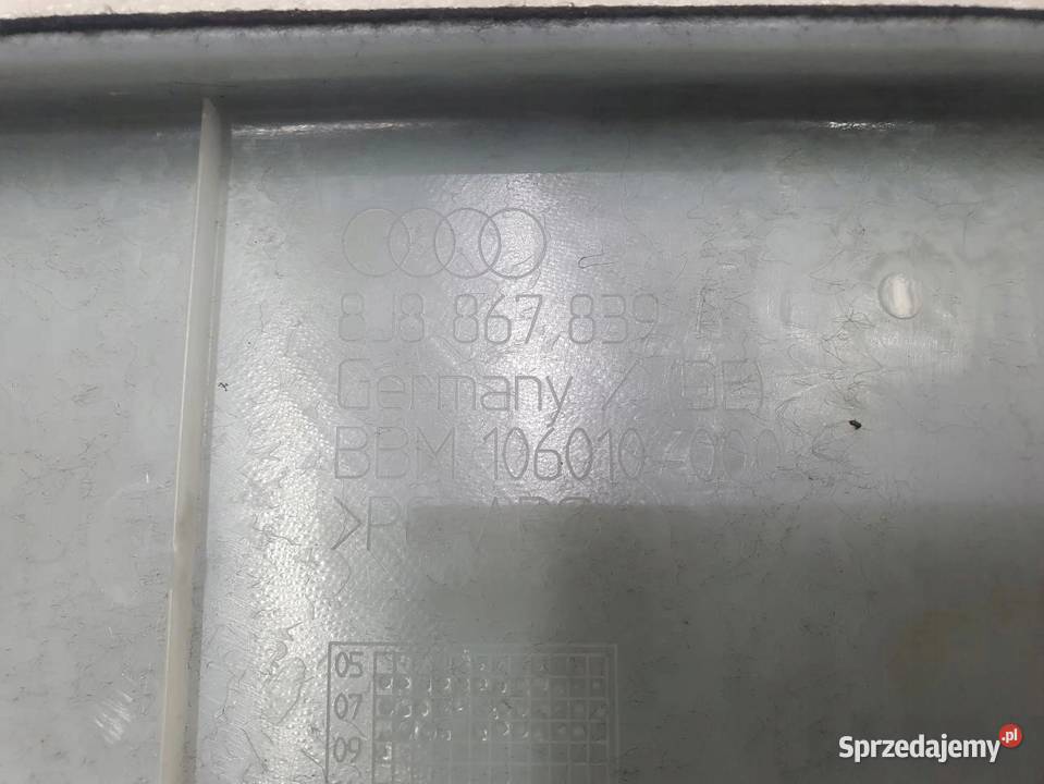 LISTWA OSŁONY PODSUFITKI AUDI TT 8J8867839A