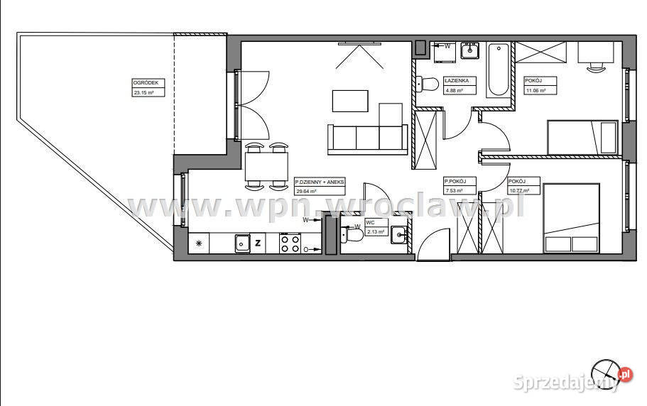 sprzedaży mieszkania 6601m2 3pokojowe Wrocław