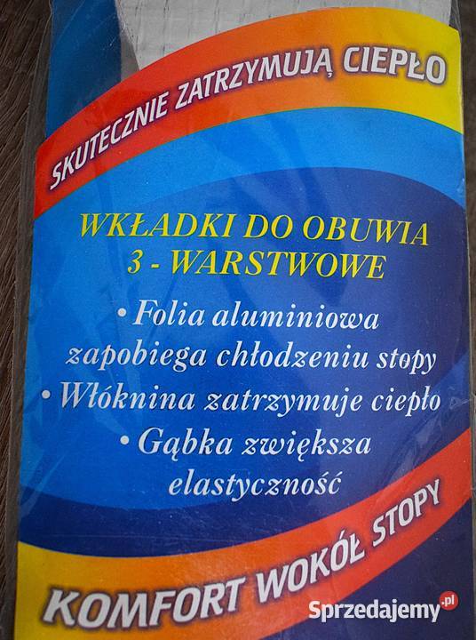 Wkładki do obuwia 3 warstwowe zimowe termiczne Akcesoria kujawsko-pomorskie Chełmno