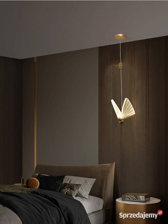 Żyrandol MOTYL M Złoty Glamour Lampa Wisząca Warszawa