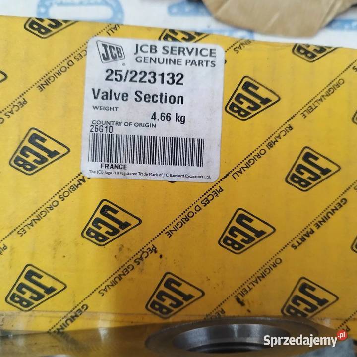 Sekcja rozdzielacza jcb 25223132 łódzkie Łowicz