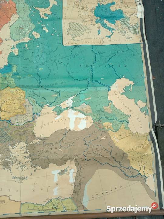 Mapa Europy 1899 150 x 200 Gdów