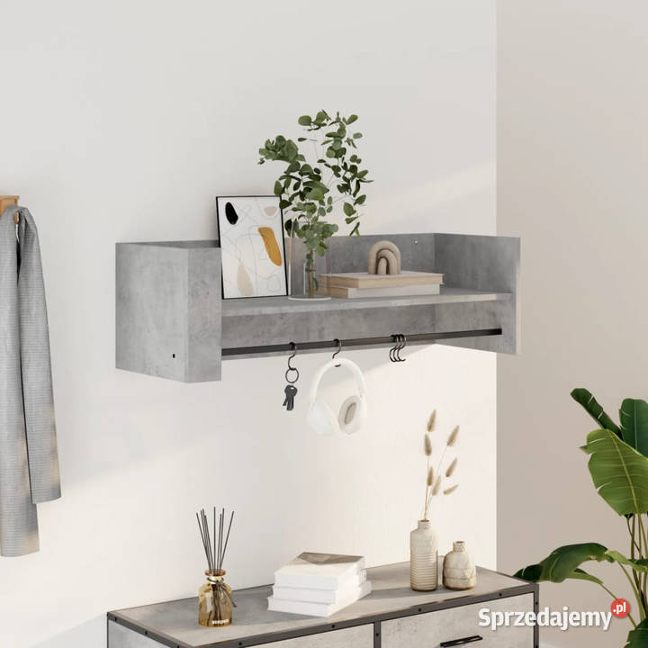Półka ścienna szarość betonu 100x35x305 WM848461 Warszawa