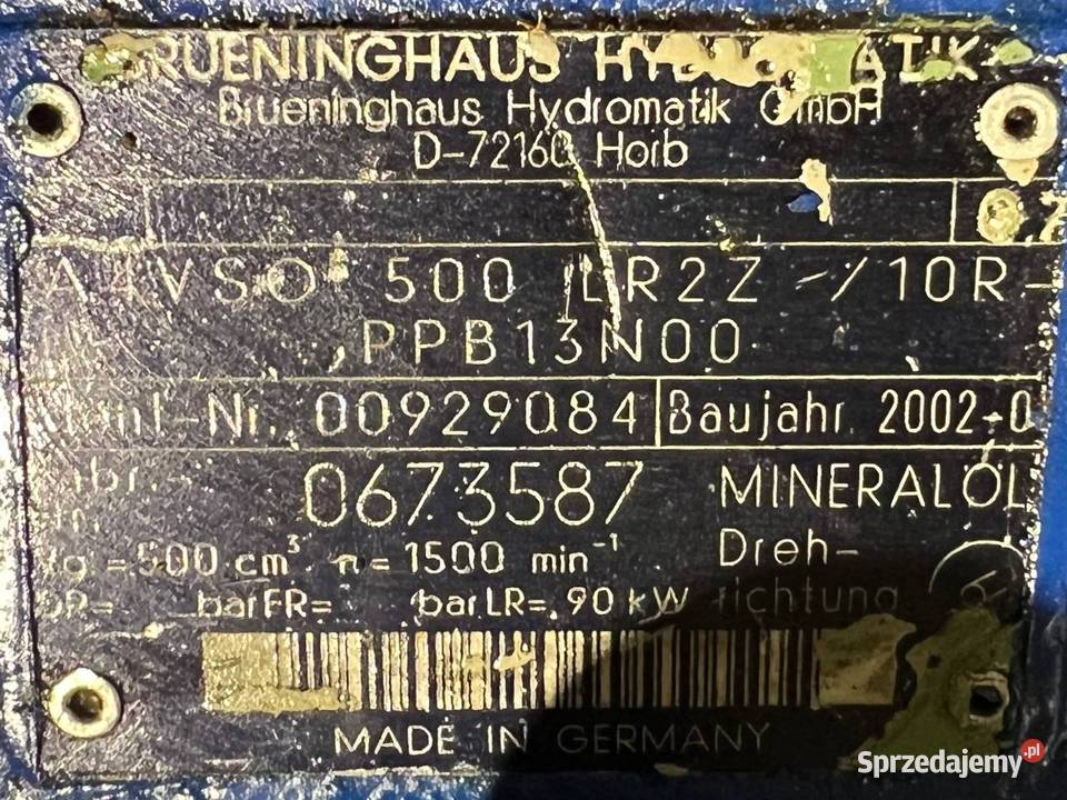 Rexroth A4VSO500 A4VSO 500 LR2Z 10RPPB13N00 Poznań sprzedam