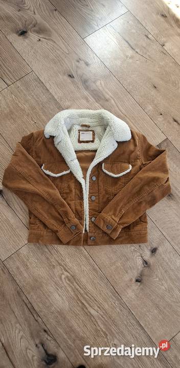 Sztruksowa kurtka brazowa Asos 36 S sherpy Kraków