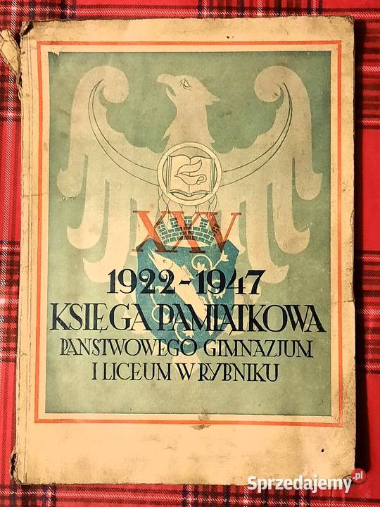 Stara Księga Pamiątkowa Gimnazjum i Liceum w Antykwariat Gliwice