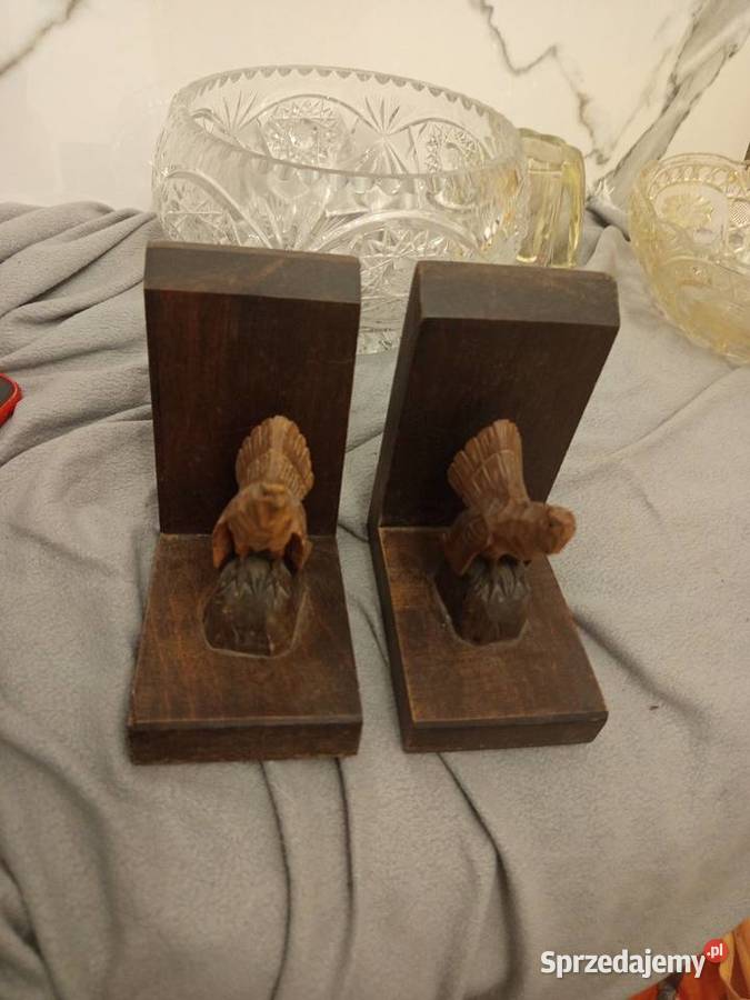 Dwie stare myśliwski drewniane podpórki do Kępno