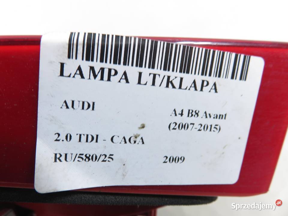 LAMPA LEWA TYLNA KLAPA AUDI A4 B8 Avant