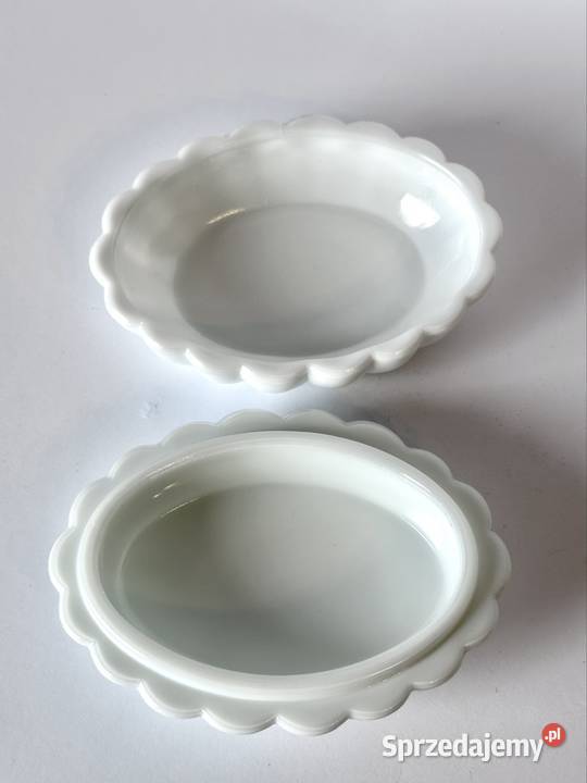 Czeskie szkło Art deco Przepiękna duża szkatułka Porcelana i szkło Warszawa sprzedam