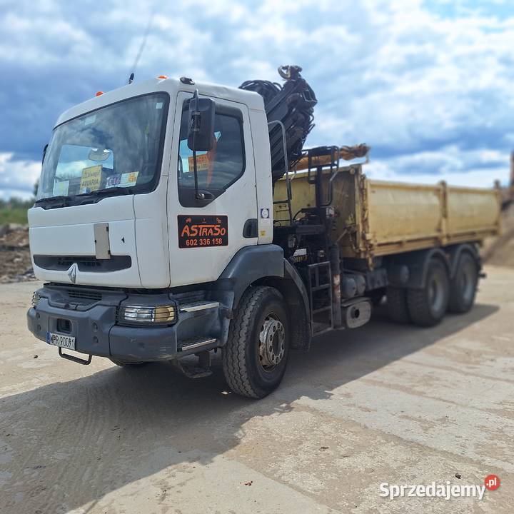 Wywrotka z HDS Renault Kerax 6x4 hak mazowieckie Sękocin Stary