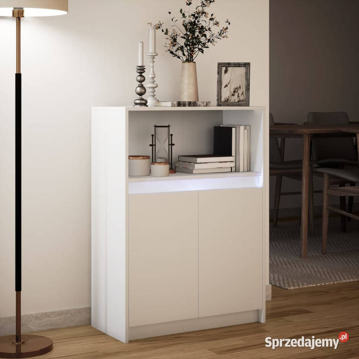 Szafka z LED biała 72x34x100 materiał Warszawa