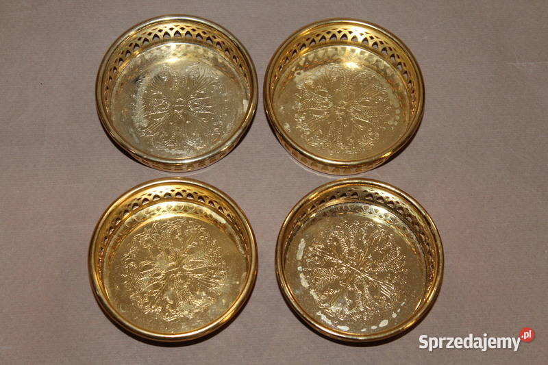 Komplet okrągłych tacek Scandia Gold 24 k zachodniopomorskie Szczecin