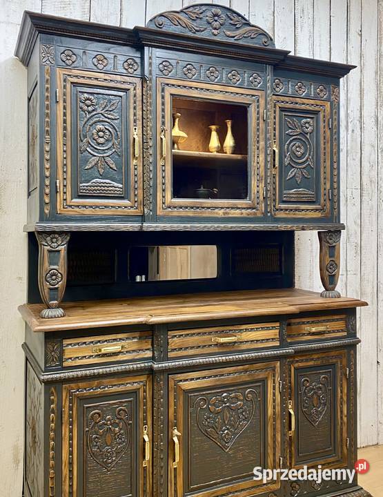 Kredens Bretoński odnowiony dąb Francja II pół 140cm Kredensy i witryny mazowieckie Warszawa