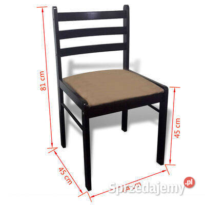 vidaXL Krzesła stołowe 6 brązowe lite drewno i sprzedam