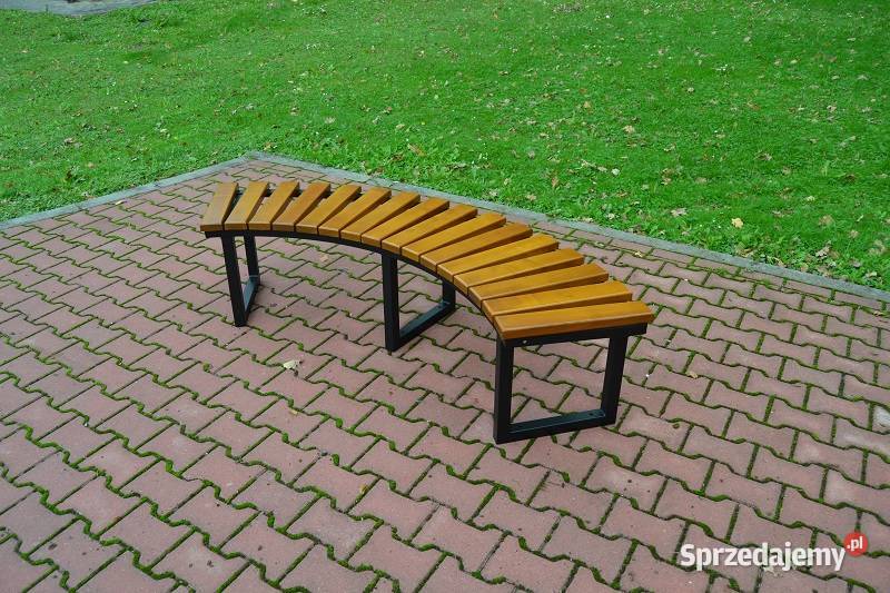 Ławka półokrągła ŁUK VI bez oparcia miejska Gołębiów