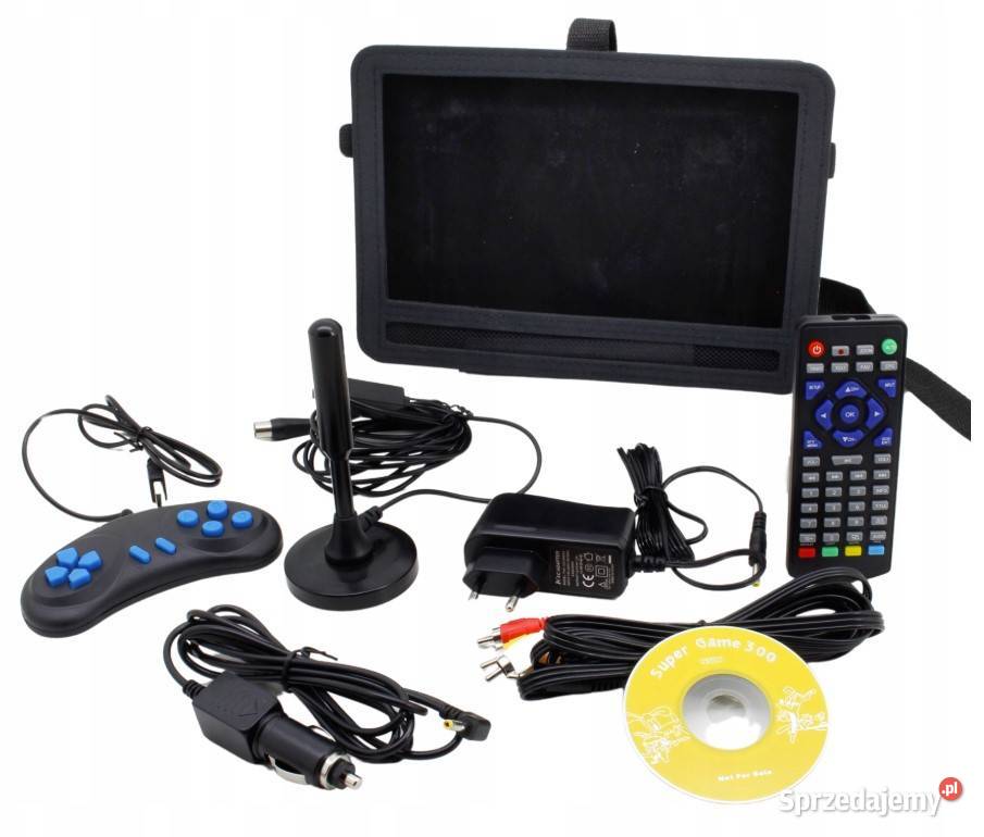 PRZENOŚNE DVD EKRAN 10 C TUNER TV DVBT2 USB GRY DVD i Blu-ray Białystok sprzedam