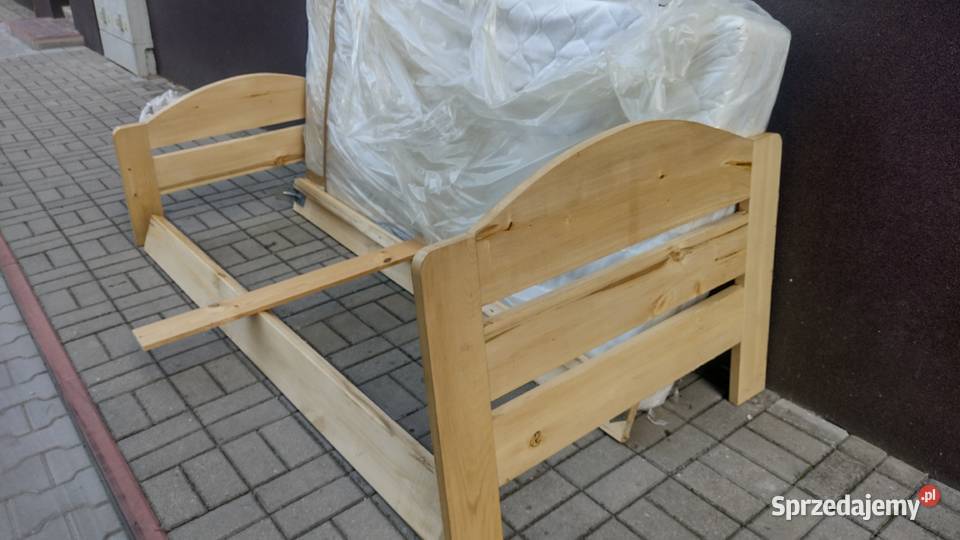 Łóżko sosnowe z materacem 100x200 Łóżka Białystok