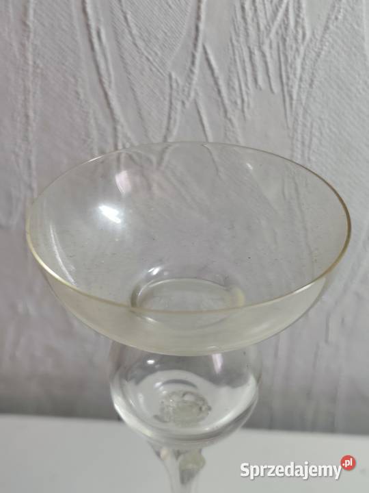 Stylowy świecznik szklany retro lata 7080 Świeczniki łódzkie Poddębice