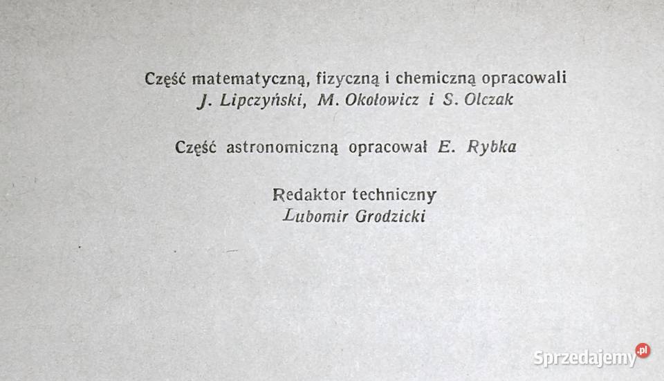 Tablice matematyczne fizyczne chemiczne Chełm