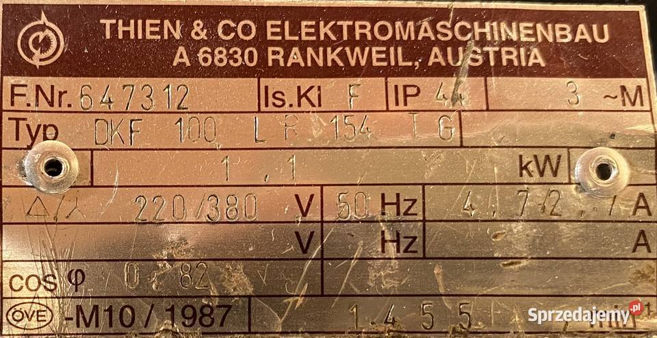 motoreduktor przekładnia 11kW 55obr 3fazowy SEW Pozostałe Pigża