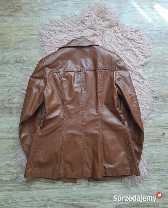 Świetna skórzana kurtka brązowa skóra naturalna Kraków