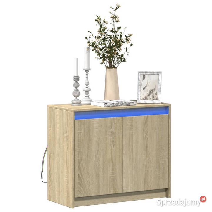 Szafka z LED dąb sonoma 72x34x61 materiał Warszawa