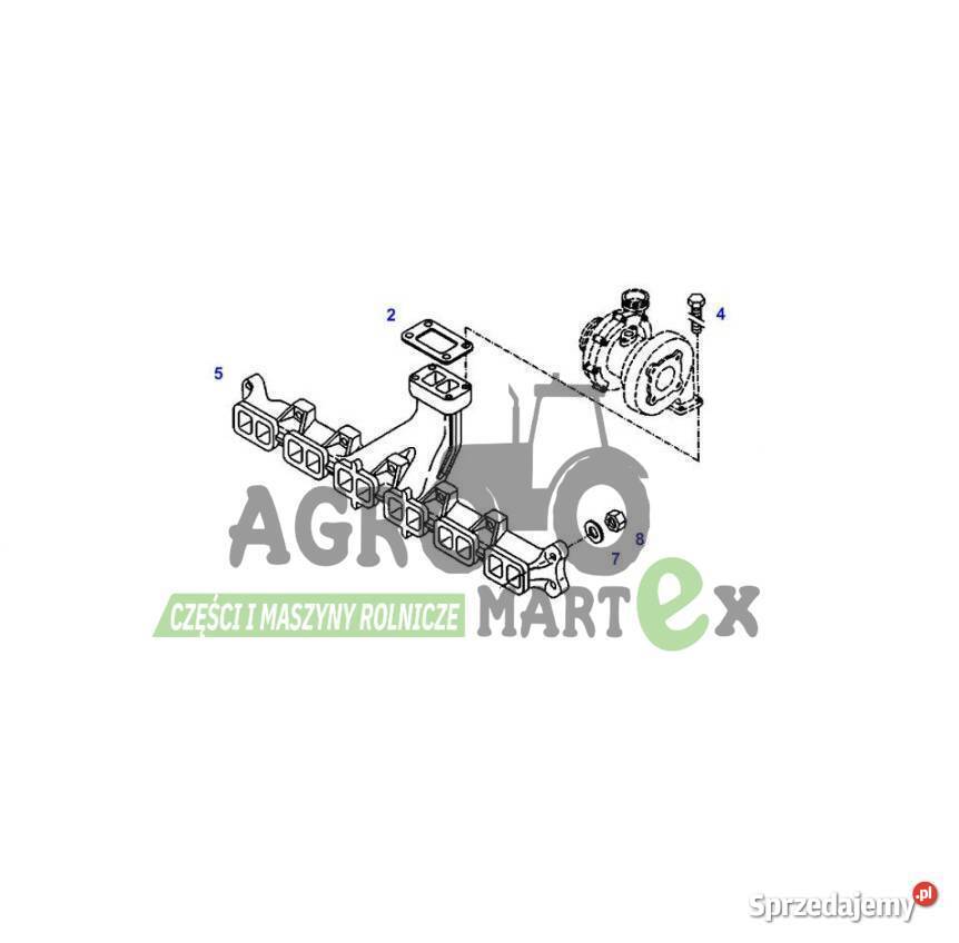 04206258 04209303 kolektor wydechowy DEUTZ SAME nieuszkodzony Wichrów