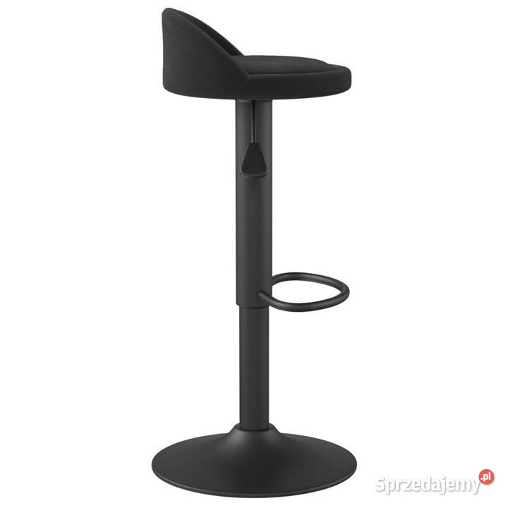 Stołek barowy czarny obity aksamitem WM333587 mazowieckie Warszawa