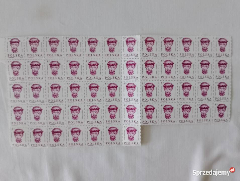 Znaczki PRL Głowy wawelskie Dziewczyna w wianku Poznań