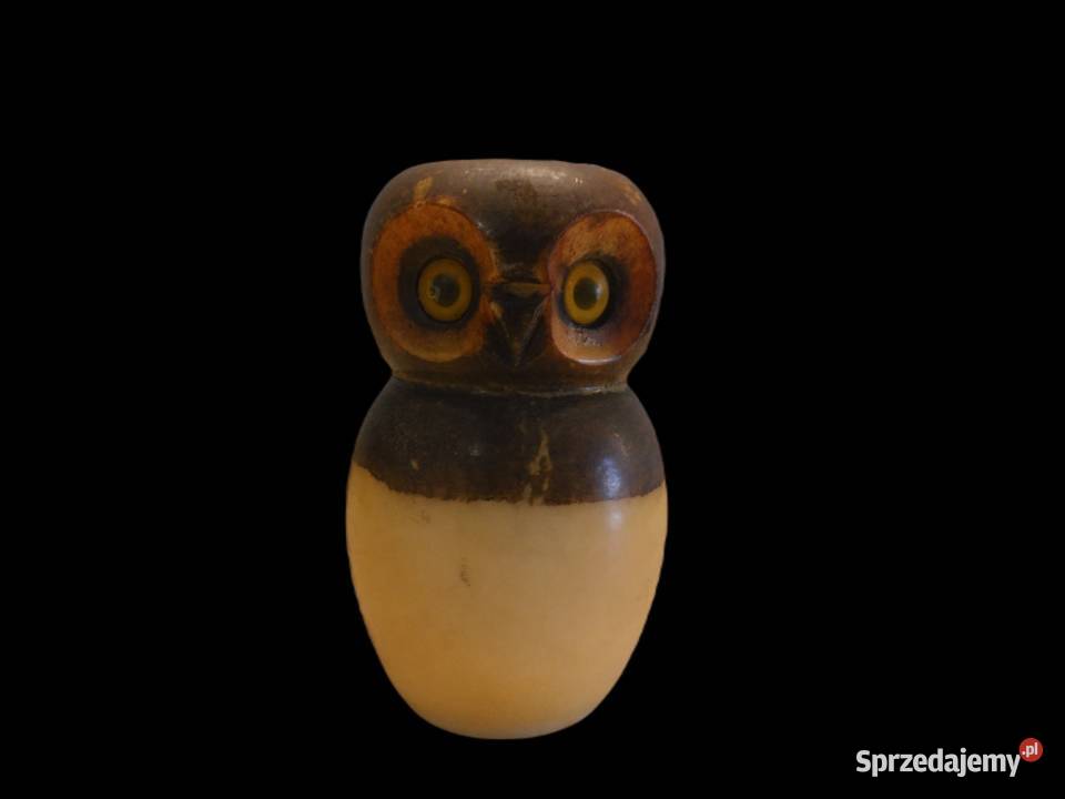 Stara ręcznie rzeźbiona włoska sowa alabaster Raszków