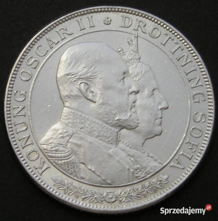 SZWECJA 2 KORONY 1907 SREBRO