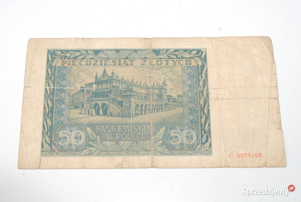 Stary banknot 50 złotych 1941 antyk unikat śląskie