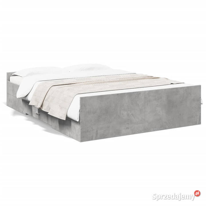 Rama łóżka z szufladami szarość betonu 135x190 Warszawa