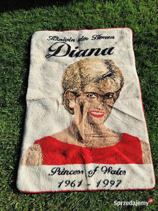 Księżna Diana stary pamiątkowy koc Brzesko