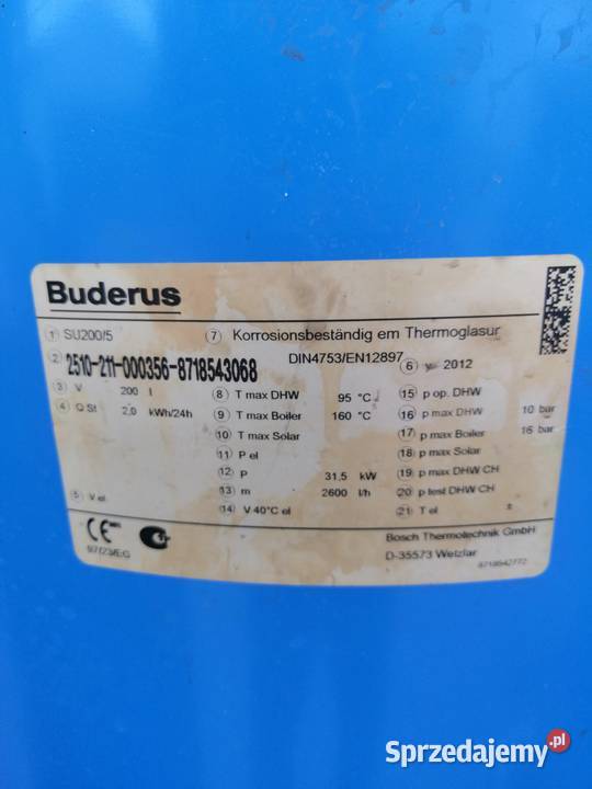 Zasobnik na wode Buderus 200l Mierzyn