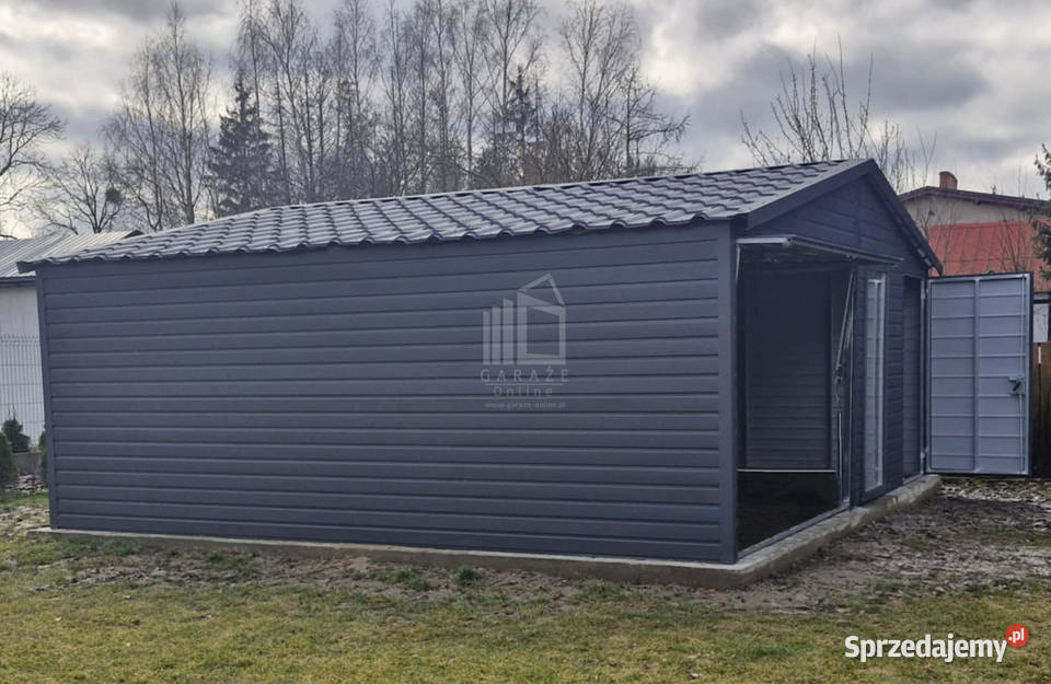 Garaż blaszany 6x58m Brama uchylna drzwi okno zachodniopomorskie Szczecinek