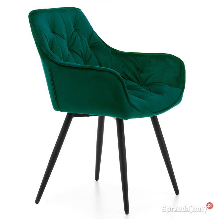 Krzesło Tapicerowane Siena Butelkowa Zieleń Tarchały Małe