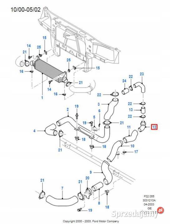 PRZEWÓD POWIETRZA FORD MONDEO 0007 DIESEL