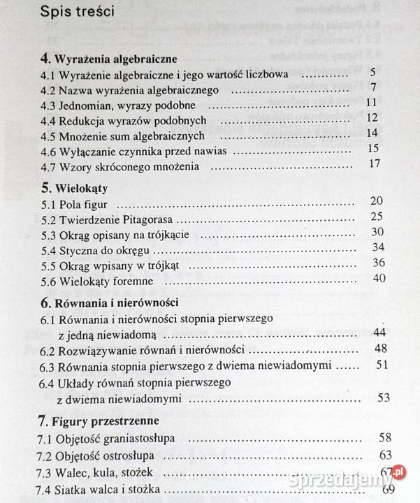 Matematyka 72 Ćwiczenia zadania problemy Jan Chełm sprzedam