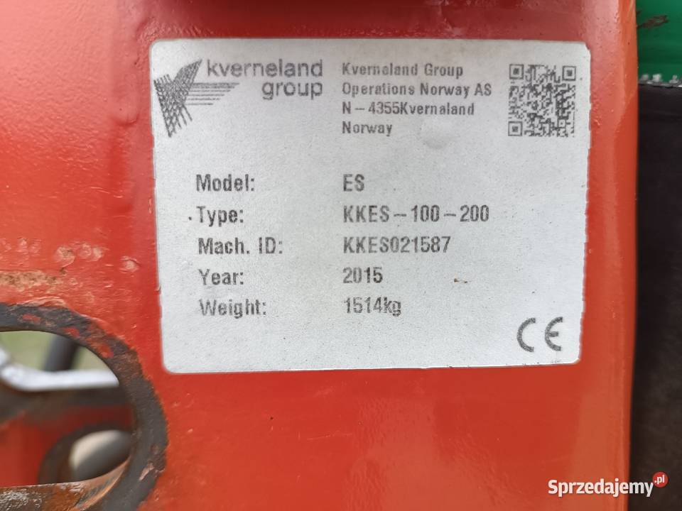 Kverneland ES100 4 skibowy 2015 Suwałki