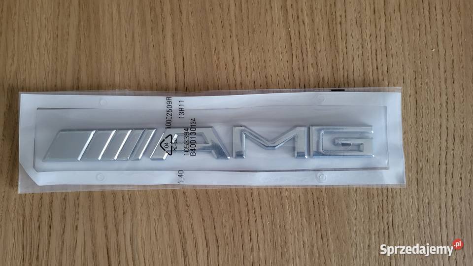 NOWY przyklejany znaczek AMG emblemat srebrny do