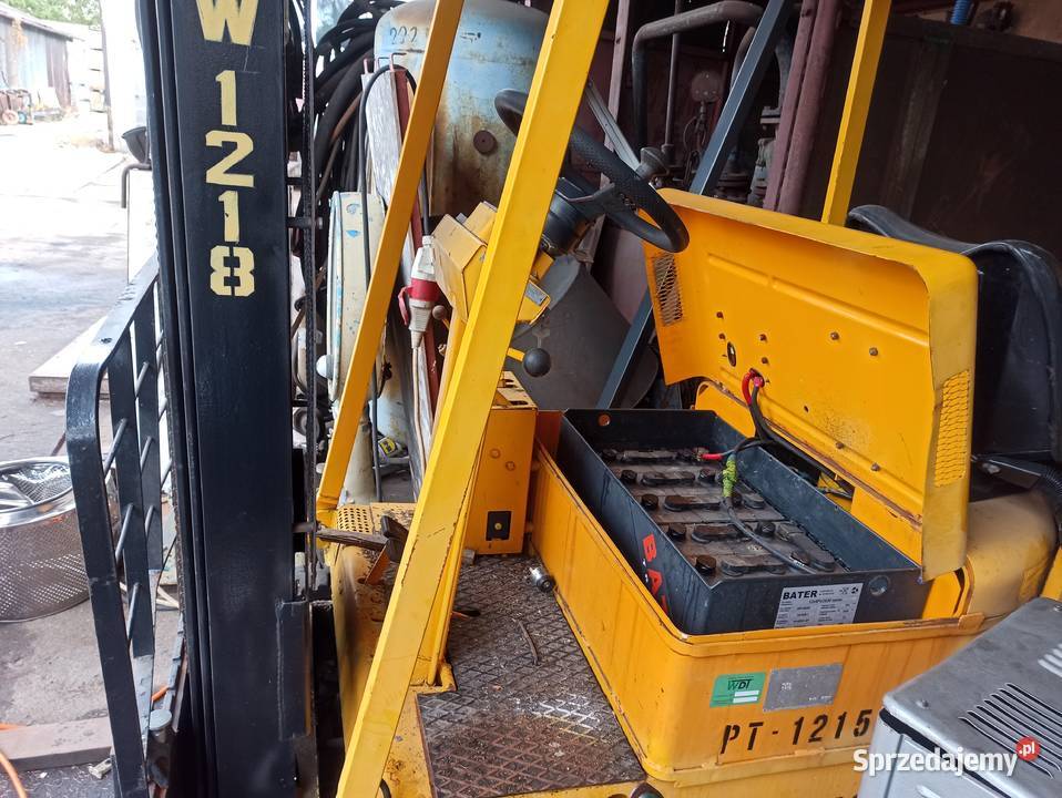 Wózek elektryczny widłowy żółty WDT 38409392 Pozostałe łódzkie